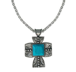 Collier-Antique-Silver-Turquoise-Stone-Cross-2325_b_0