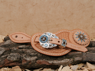 Sporenriemen-schmal-Spur-Rowels-Turq-8002-SPT_v_4619